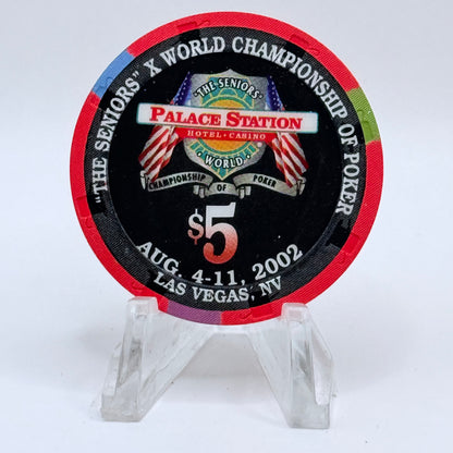 Palace Station Las Vegas Nevada 2002 'Bob Thompson' Series 100 LE $5 Casino Chip E1832