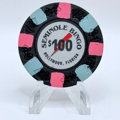 Seminole Indian Bingo Hollywood Florida $100 Casino Chip