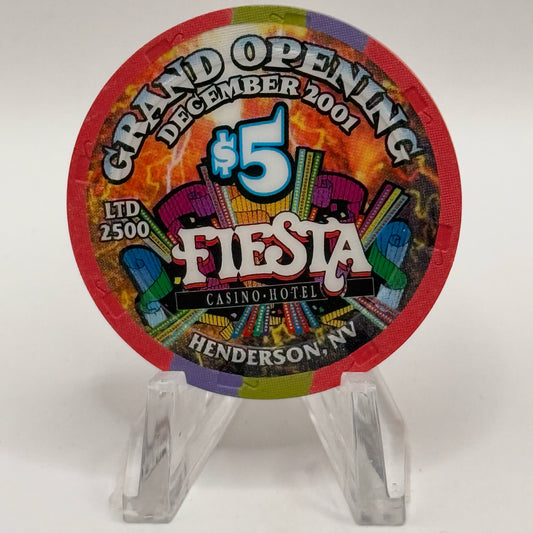 Fiesta Henderson Nevada 2001 'Grand Opening' LE $5 Casino Chip V8429