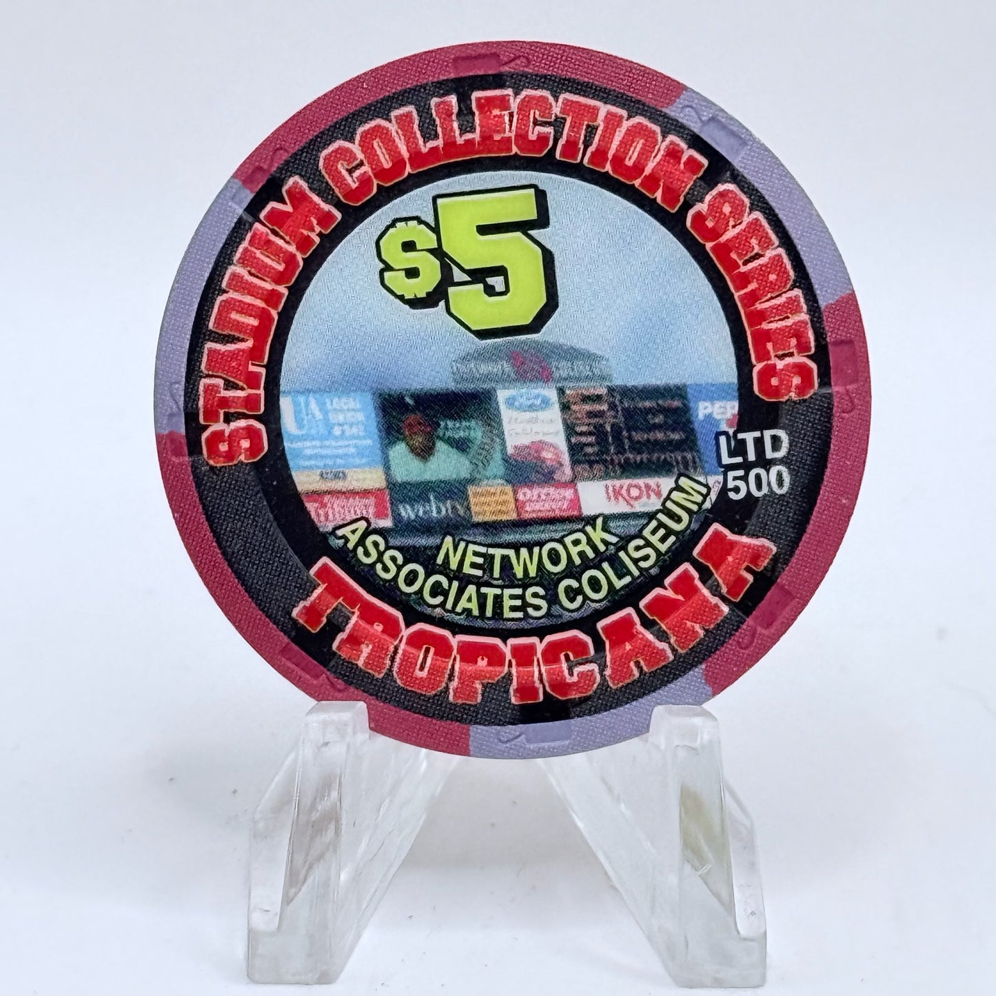 Tropicana Las Vegas Nevada 2003 'Stadium Collection Series - Dog Days of Summer Baseball' Series 15 LE $5 Casino Chip E2888