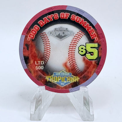 Tropicana Las Vegas Nevada 2003 'Stadium Collection Series - Dog Days of Summer Baseball' Series 15 LE $5 Casino Chip E2889