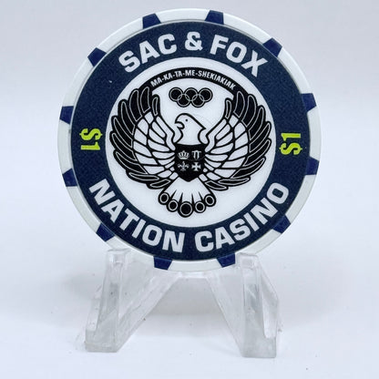 Sac and Fox Shawnee Oklahoma $1 Casino Chip