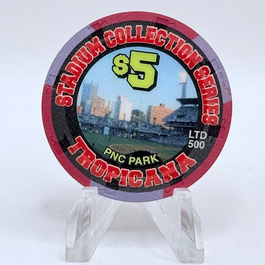 Tropicana Las Vegas Nevada 2003 'Stadium Collection Series - Dog Days of Summer Baseball' Series 15 LE $5 Casino Chip E2890
