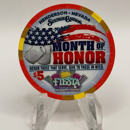 Fiesta Henderson Nevada 2016 Month Of Honor LE $5 Casino Chip