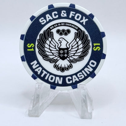 Sac and Fox Shawnee Oklahoma $1 Casino Chip