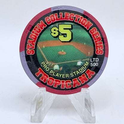 Tropicana Las Vegas Nevada 2003 'Stadium Collection Series - Dog Days of Summer Baseball' Series 15 LE $5 Casino Chip E2891