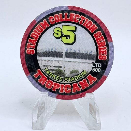 Tropicana Las Vegas Nevada 2002 'Stadium Collection Series - Dog Days of Summer Baseball' Series 15 LE $5 Casino Chip E2883