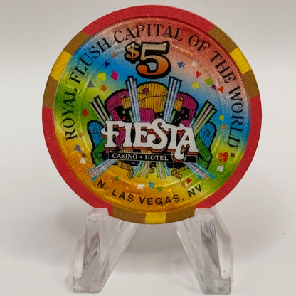 Fiesta Rancho N. Las Vegas Nevada 1997 '10 of Hearts' Series 7 LE $5 Casino Chip N8233
