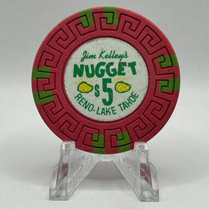 Jim Kelley's Nugget 1977 LE $5 Chip N6197