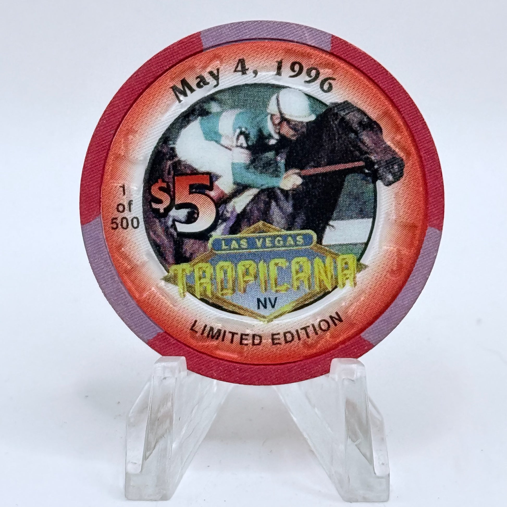Tropicana Las Vegas Nevada 1996 'Kentucky Derby' LE $5 Casino Chip N9234