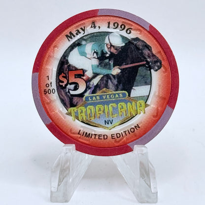 Tropicana Las Vegas Nevada 1996 'Kentucky Derby' LE $5 Casino Chip N9234