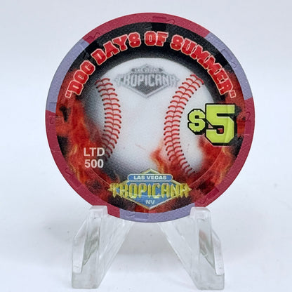 Tropicana Las Vegas Nevada 2002 'Stadium Collection Series - Dog Days of Summer Baseball' Series 15 LE $5 Casino Chip E2893