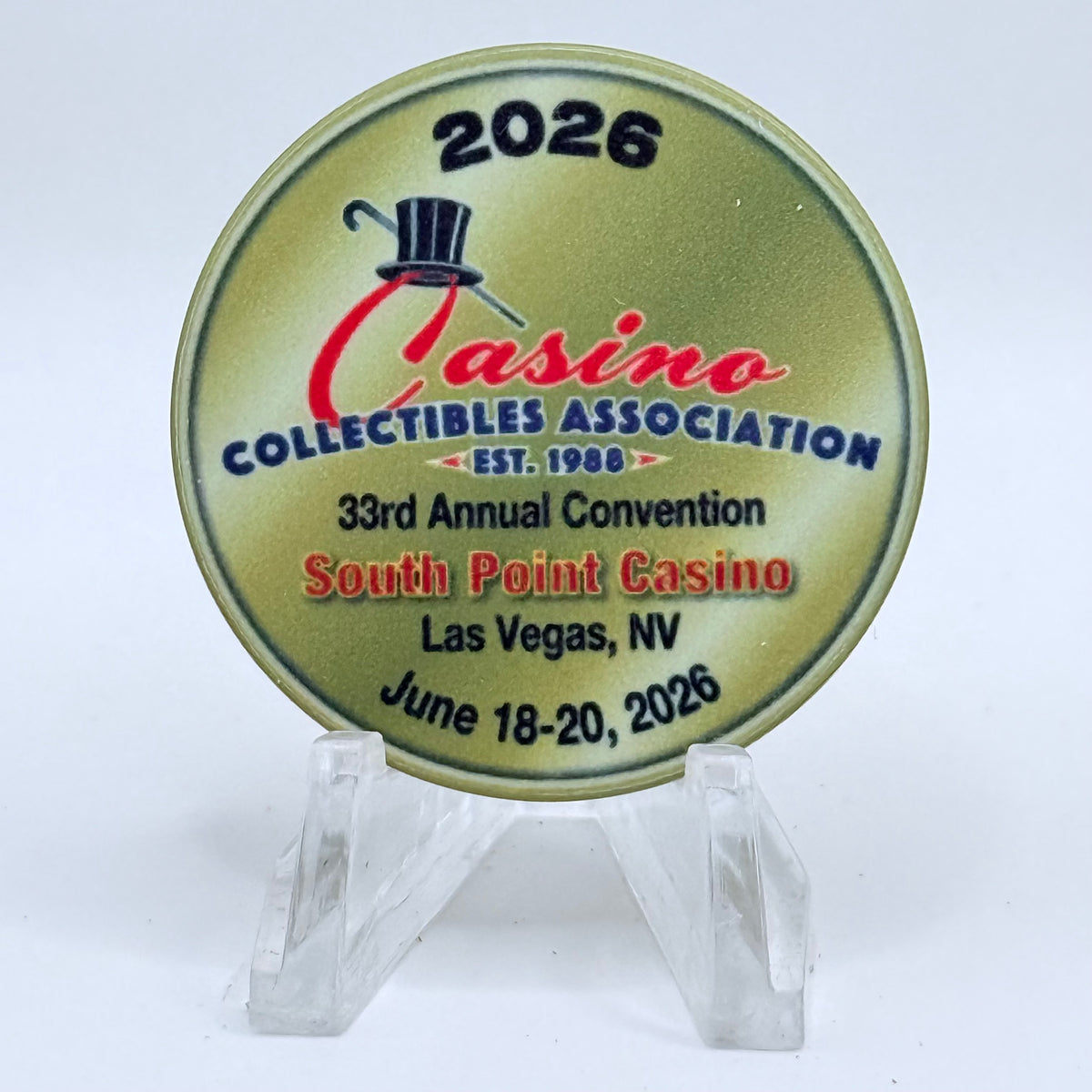 CCA Blackjack/Poker Tournaments 2026 '33rd Annual Convention' Series 26 LE NCV Casino Chip