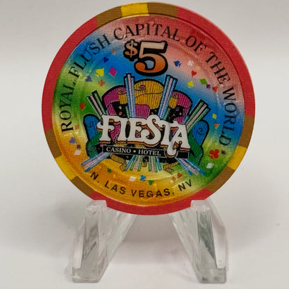 Fiesta Rancho N. Las Vegas Nevada 1998 '10 of Spades' Series 8 LE $5 Casino Chip N8239