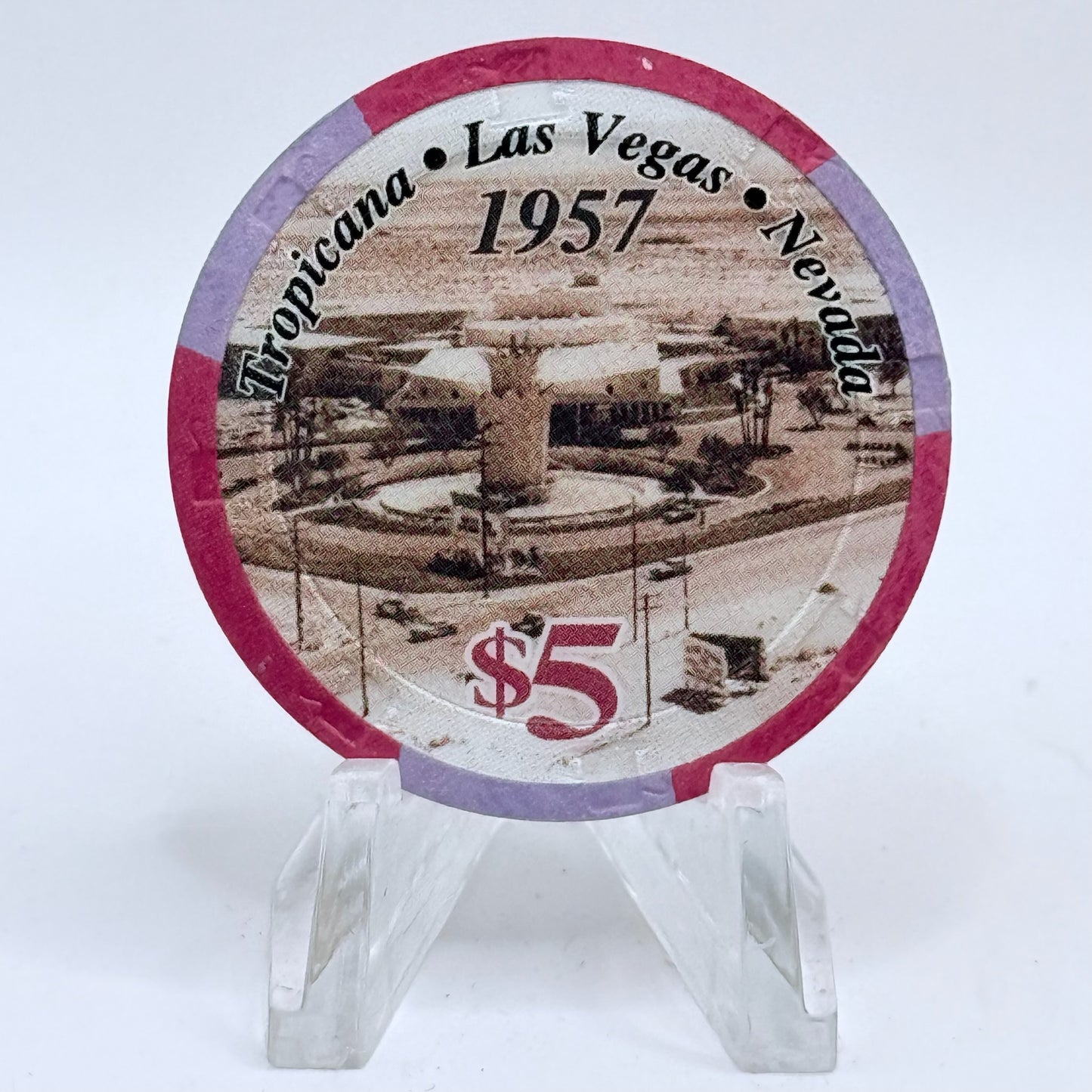 Tropicana Las Vegas Nevada 2007 'Celebrating 50 Years' LE $5 Casino Chip E6180