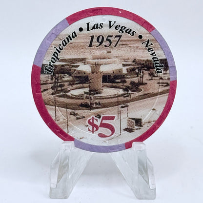 Tropicana Las Vegas Nevada 2007 'Celebrating 50 Years' LE $5 Casino Chip E6180