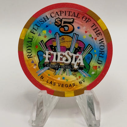 Fiesta Rancho N. Las Vegas Nevada 1998 'Jack of Spades' Series 8 LE $5 Casino Chip N8240