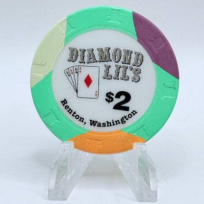 Diamond Lil's Card Casino Renton Washington $2 Casino Chip