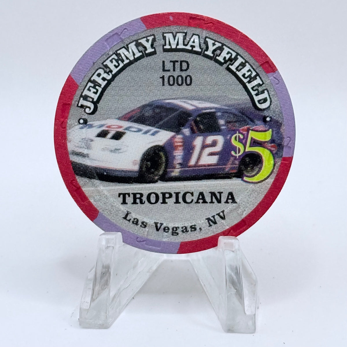 Tropicana Las Vegas Nevada 1999 'Jeremy Mayfield' LE $5 Casino Chip V5839
