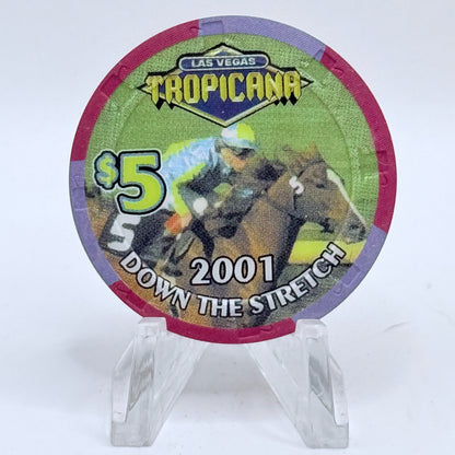 Tropicana Las Vegas Nevada 2001 'Down The Stretch' LE $5 Casino Chip V7440