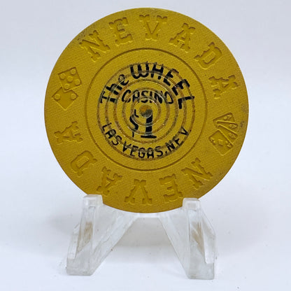 The Wheel Las Vegas Nevada 1974 $1 Casino Chip N2308.C