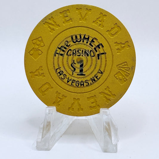 The Wheel Las Vegas Nevada 1974 $1 Casino Chip N2308.C