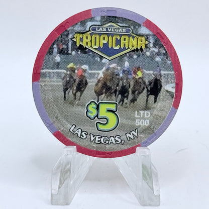Tropicana Las Vegas Nevada 2001 'Down The Stretch' LE $5 Casino Chip V7440