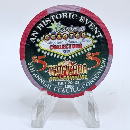 CCA Other Issues 2000 '8th Annual CC&GTCC Convention' LE $5 Casino Chip V5833
