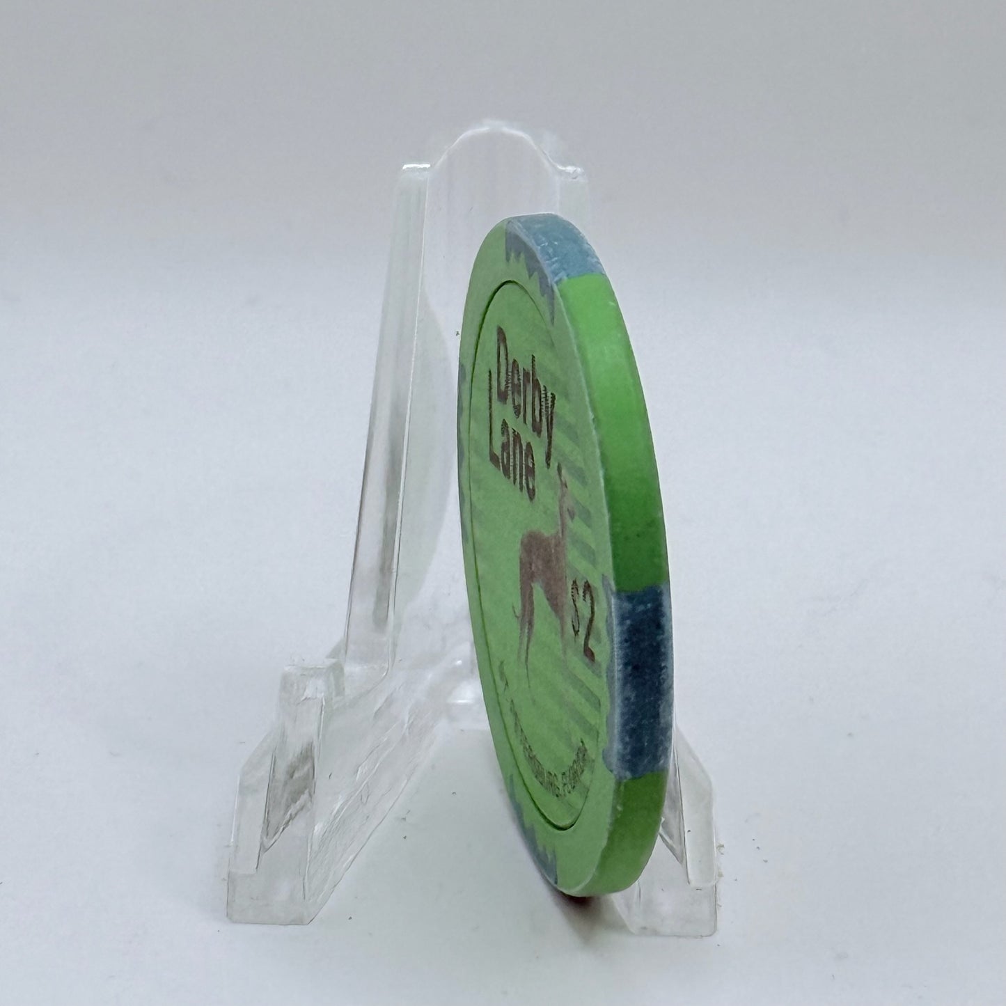 Derby Lane 'Light Dog And Smooth Rim' $2 Casino Chip