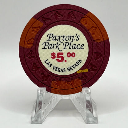 Paxton's Park Place Las Vegas NV c1980 $5 Chip N4282