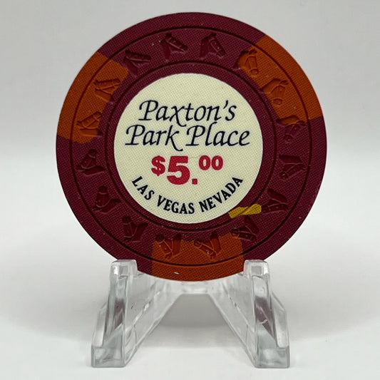 Paxton's Park Place Las Vegas NV c1980 $5 Chip N4282