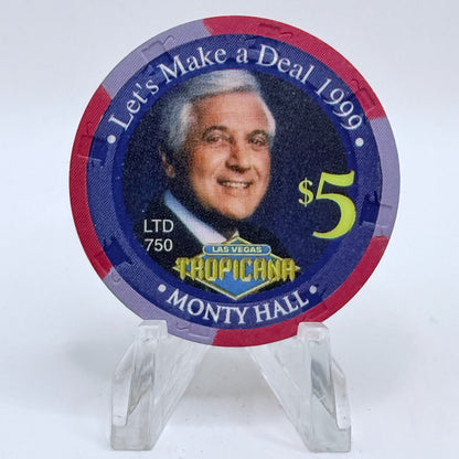 Tropicana Las Vegas Nevada 1999 'Let's Make A Deal - Monty Hall' LE $5 Casino Chip V5856