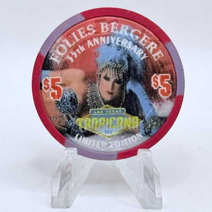 Tropicana Las Vegas Nevada 1995 'Folies Bergere 35th Anniversary' LE $5 Casino Chip N1303