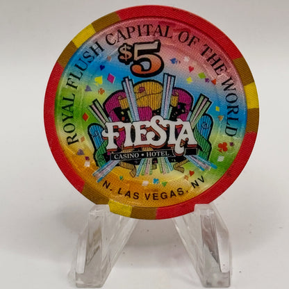 Fiesta Rancho N. Las Vegas Nevada 1997 'King of Diamonds' Series 6 LE $5 Casino Chip N8254