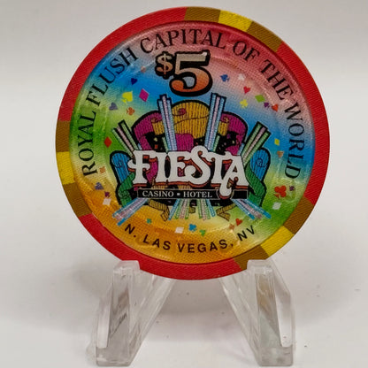 Fiesta Rancho N. Las Vegas Nevada 1997 'Ace of Diamonds' Series 6 LE $5 Casino Chip N8255
