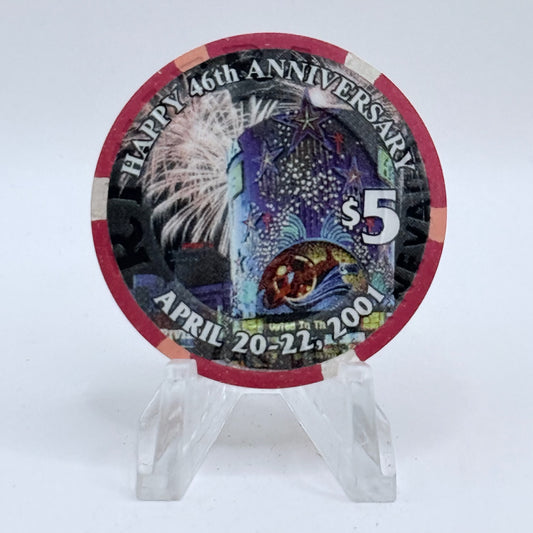 Riviera Las Vegas Nevada 2000 'CANCEL THIS ONE' LE $5 Casino Chip V5418