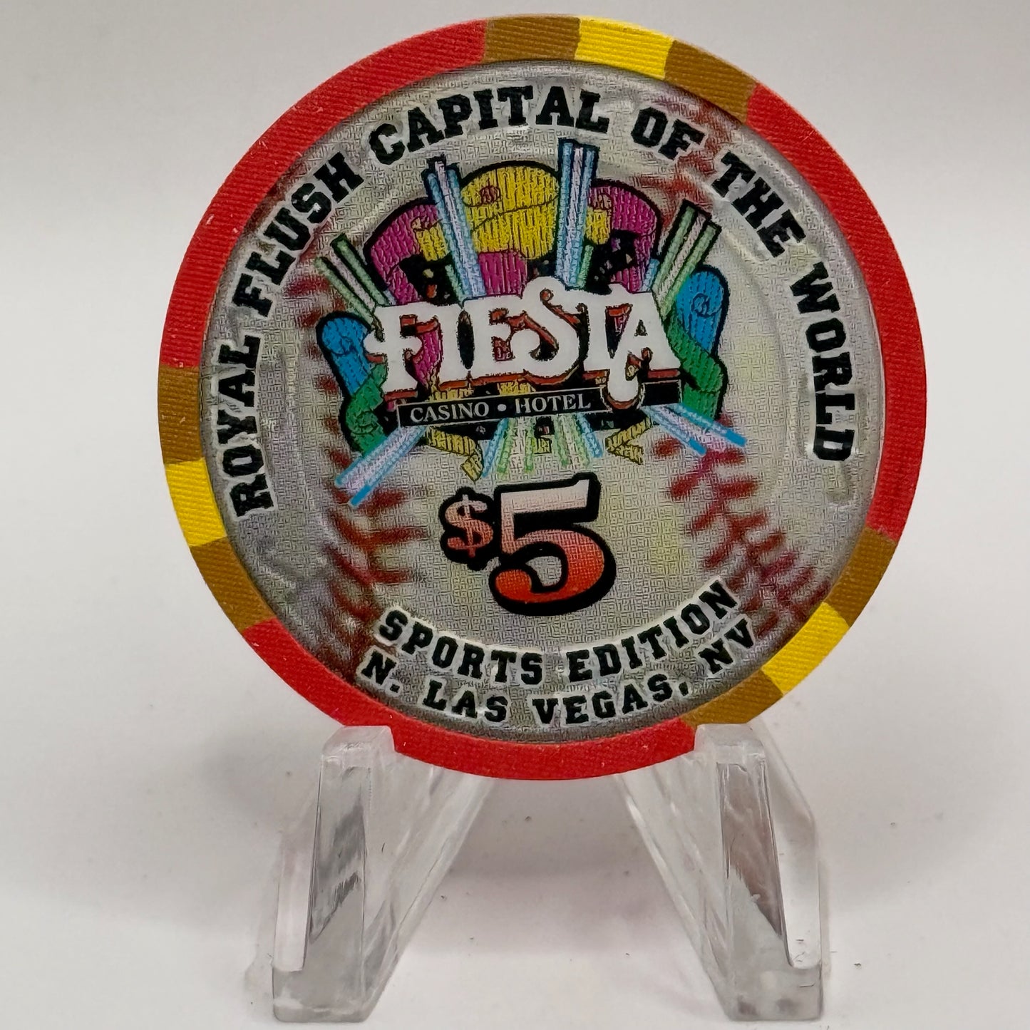 Fiesta Rancho N. Las Vegas Nevada 1999 'Carlos Palomino' LE $5 Casino Chip V2404