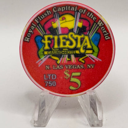 Fiesta Rancho N. Las Vegas Nevada 1999 'Last Derby of the Millennium' LE $5 Casino Chip V2418