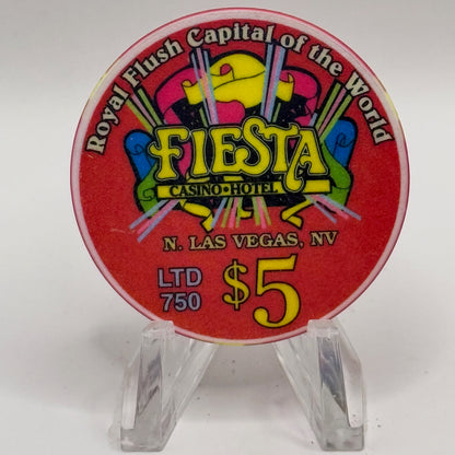 Fiesta Rancho N. Las Vegas Nevada 1999 'April Fools Day' LE $5 Casino Chip V2420