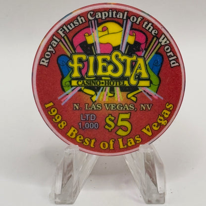 Fiesta Rancho N. Las Vegas Nevada 1998 'Best Buffet' LE $5 Casino Chip V2412