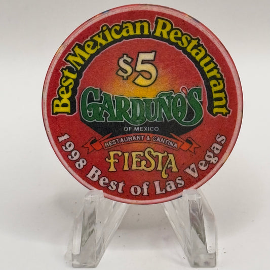 Fiesta Rancho N. Las Vegas Nevada 1998 'Best Mexican Restaurant' LE $5 Casino Chip V2413