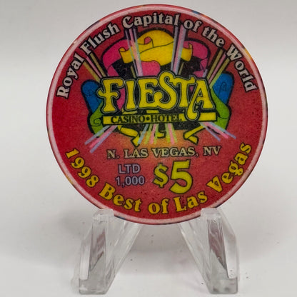 Fiesta Rancho N. Las Vegas Nevada 1998 'Best Mexican Restaurant' LE $5 Casino Chip V2413