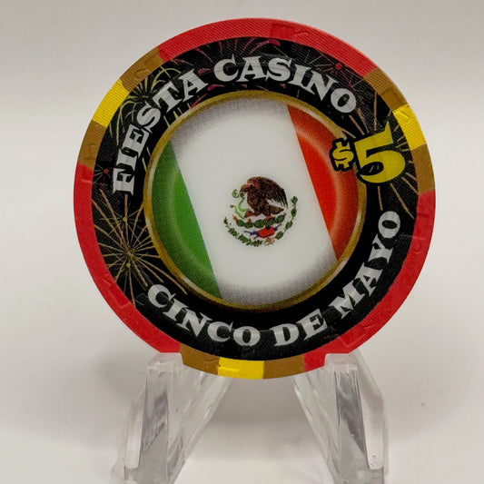Fiesta Rancho N. Las Vegas Nevada 2004 'Cinco De Mayo' LE $5 Casino Chip E3248
