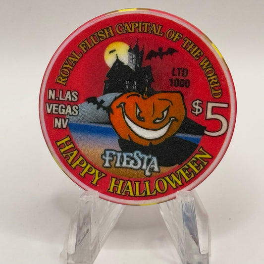 Fiesta Rancho N. Las Vegas Nevada 1998 'Happy Halloween' LE $5 Casino Chip V2417