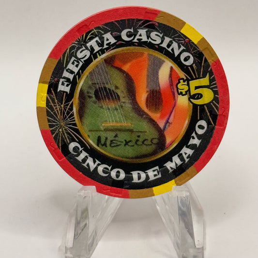 Fiesta Rancho N. Las Vegas Nevada 2004 'Cinco De Mayo' LE $5 Casino Chip E3249