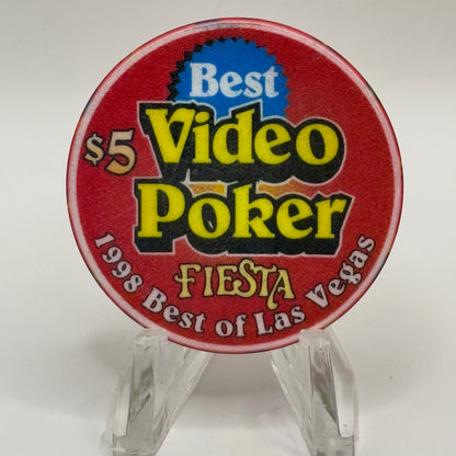 Fiesta Rancho N. Las Vegas Nevada 1998 'Best Video Poker' LE $5 Casino Chip V2415