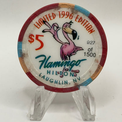 Flamingo Hilton Laughlin Nevada 1996 'Legends of the West - Sundance Kid' Series 8 LE $5 Casino Chip N8292