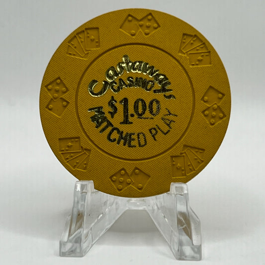 Castaways Las Vegas NV 1990s $1 Imitation Chip V3845