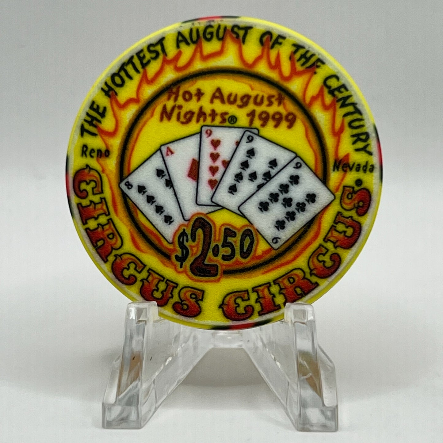Circus Circus Reno NV 1999 LE $2.50 Chip V3881