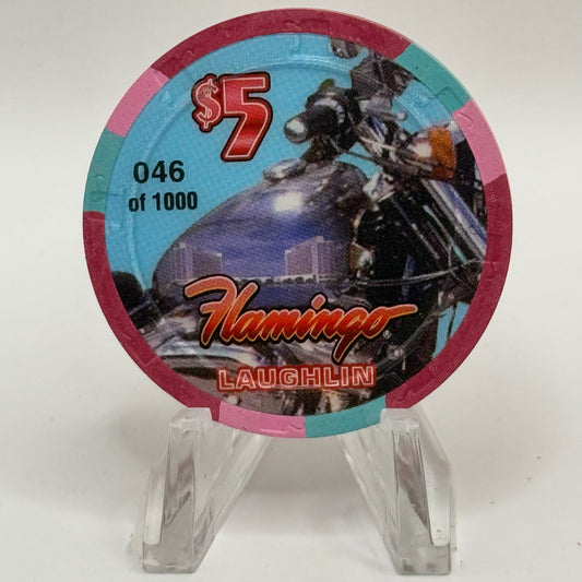 Flamingo Laughlin Nevada 2005 'River Run' LE $5 Casino Chip E4548